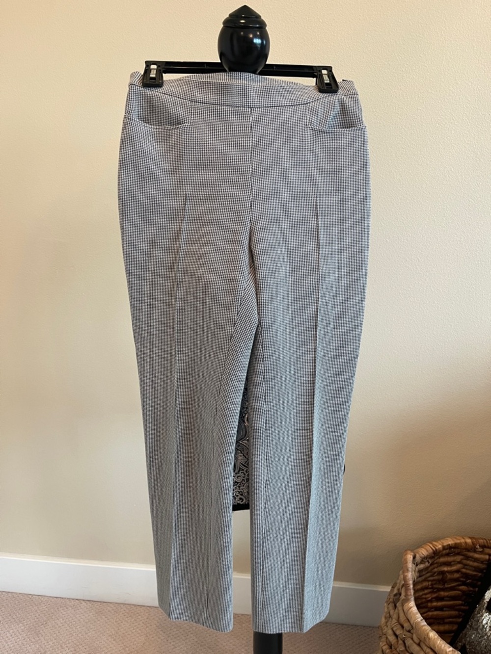 Akris Punto Women’s Cotton Blend Light Gray Straight-Leg Pants Size 4